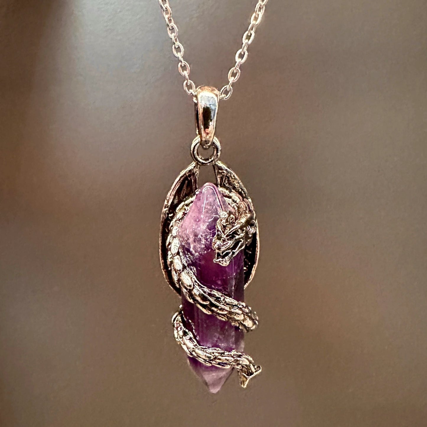 Aura Craft Oriental Dragon Wrap Crystal Health Amulet Pendant 2