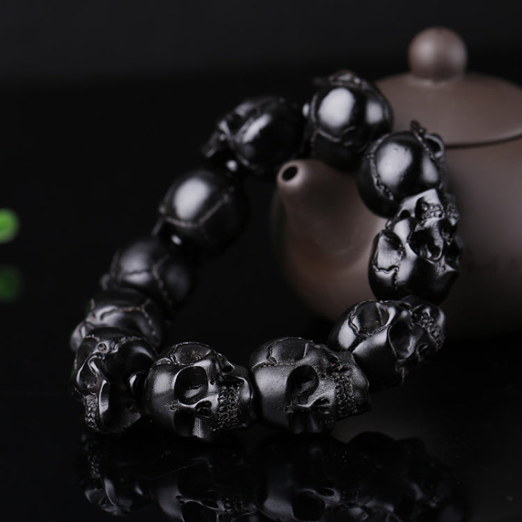 Aura Craft Tibetan Natural Black Yak Horn Blessing Amulet Bracelet 3