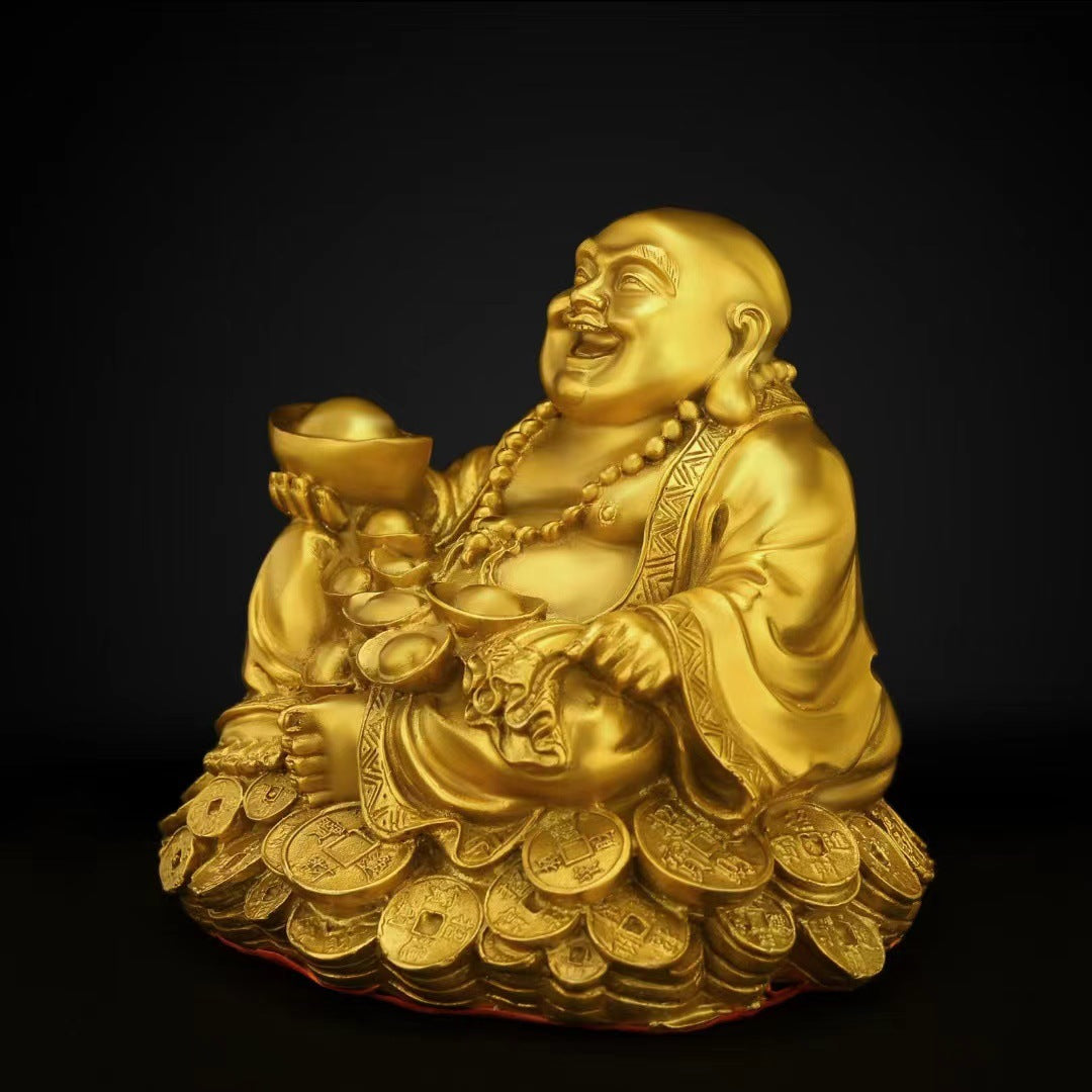Aura Craft Feng Shui Handmade Laughing Buddha Maitreya Buddha Happiness and Wealth Ornament 2