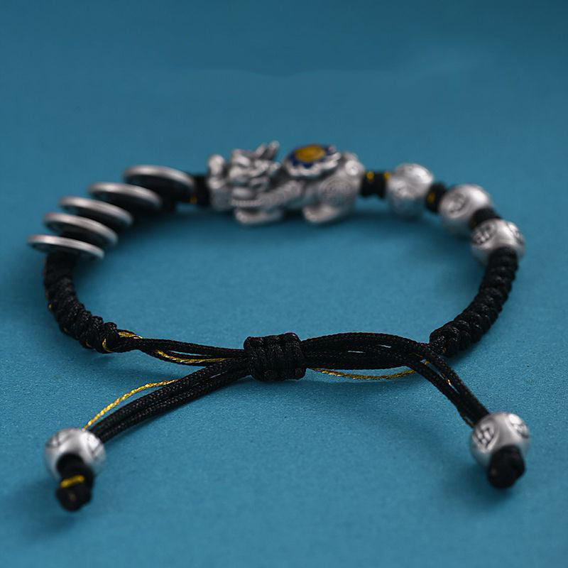 Aura Craft Feng Shui Five Emperors Coins Pixiu Fortune Bracelet 3