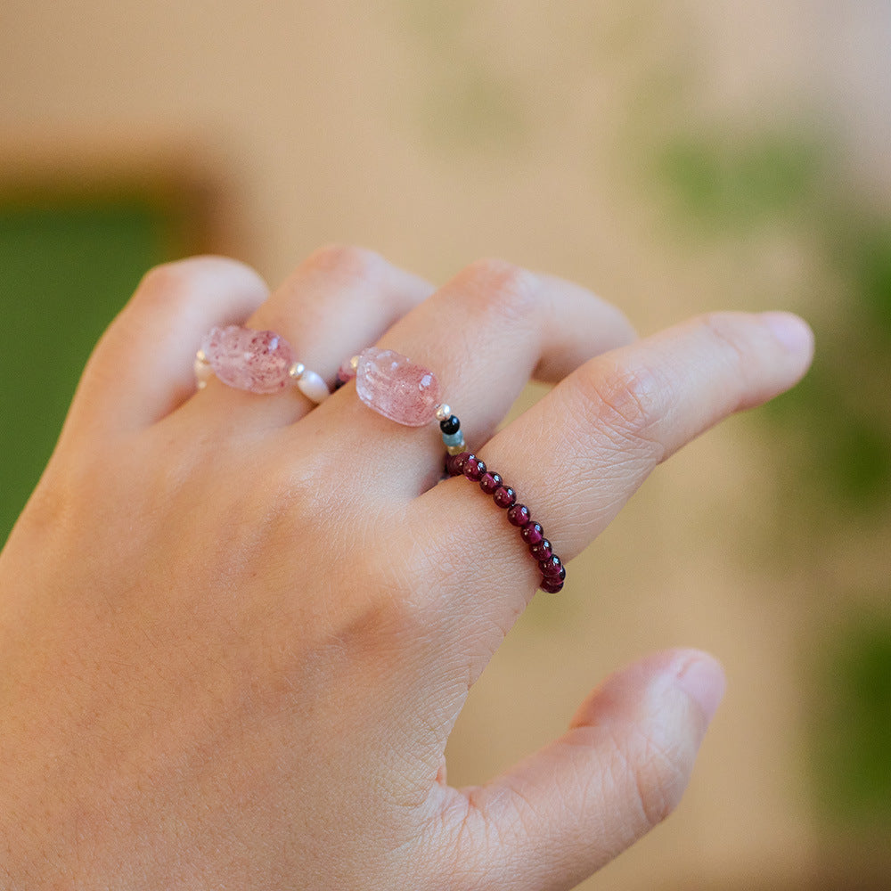 Aura Craft Natural Stone Good Luck Health Flex Ring