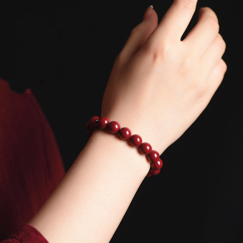 Aura Craft Cinnabar Bracelet for Warding Evil and Blessing 4
