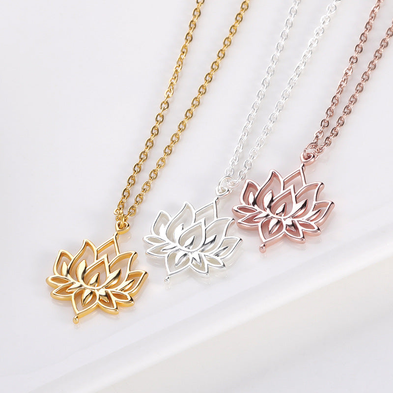 Aura Craft Hollow Lotus Meditation Health Blessing Necklace 3