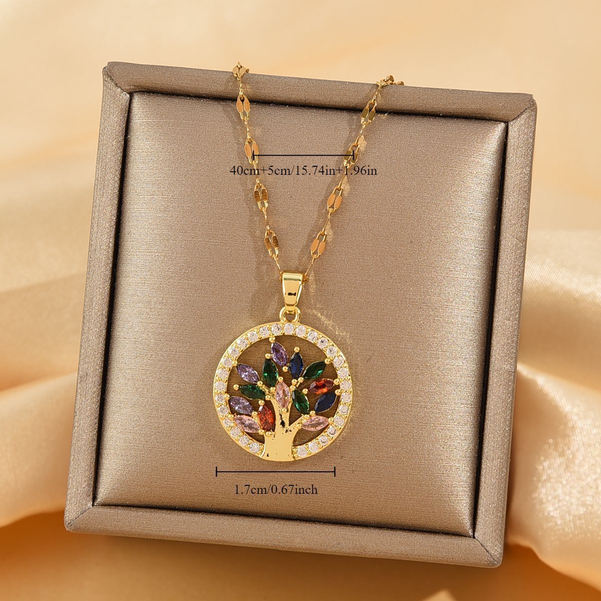 Aura Craft Colorful Tree of Life Blessing Meditation Pendant 6