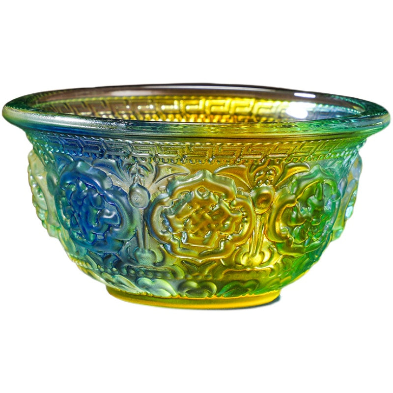 Aura Craft handmade colored glass offering bowls, for peaceful meditation 4