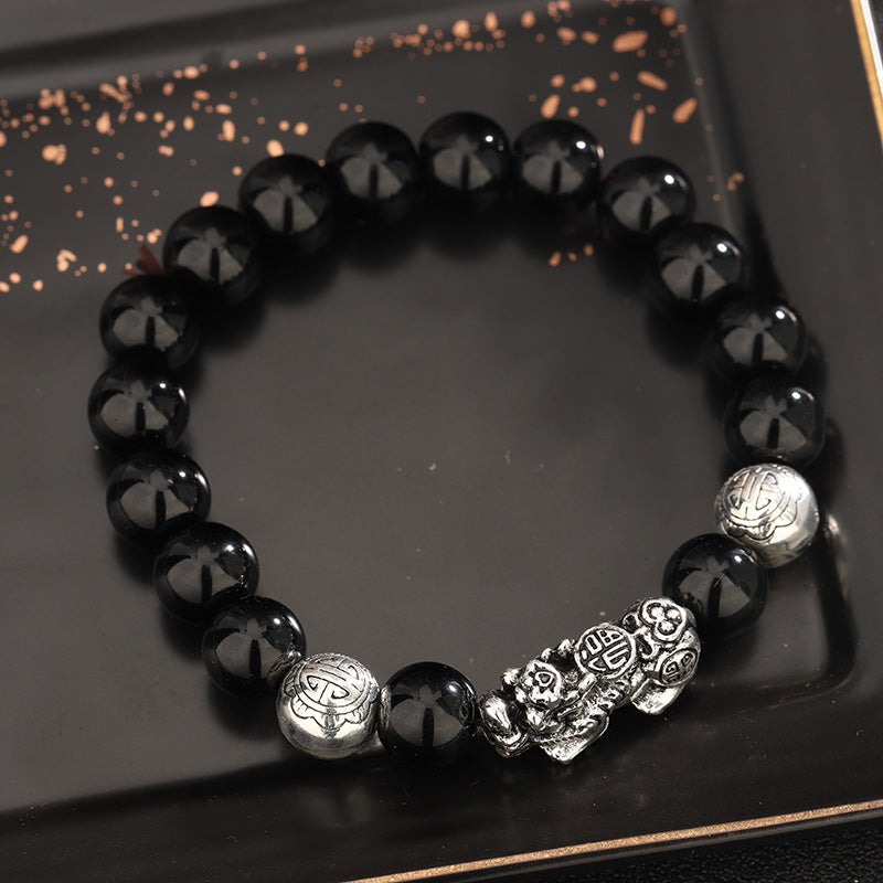 Aura Craft Feng Shui Five-Character Mantra Pixiu Wealth and Evil-Repelling Bracelet