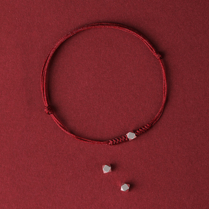 Aura Craft s925 sterling silver good luck beads red string bracelet 6
