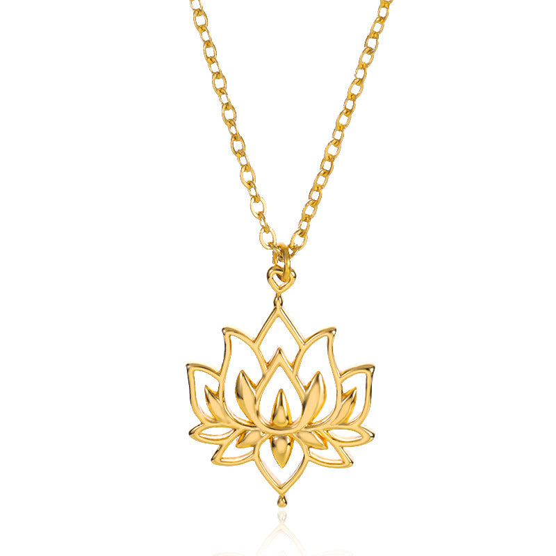 Aura Craft Hollow Lotus Meditation Health Blessing Necklace 4