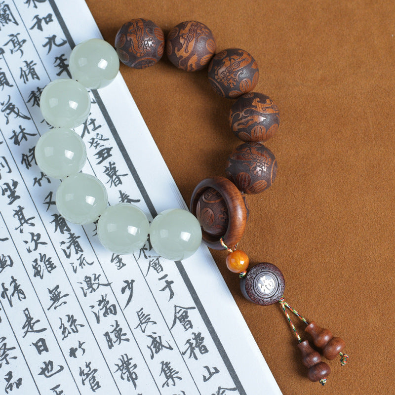 Aura Craft Rosewood Luminous Fortune-Attracting Buddhist Beads Running Bracelet