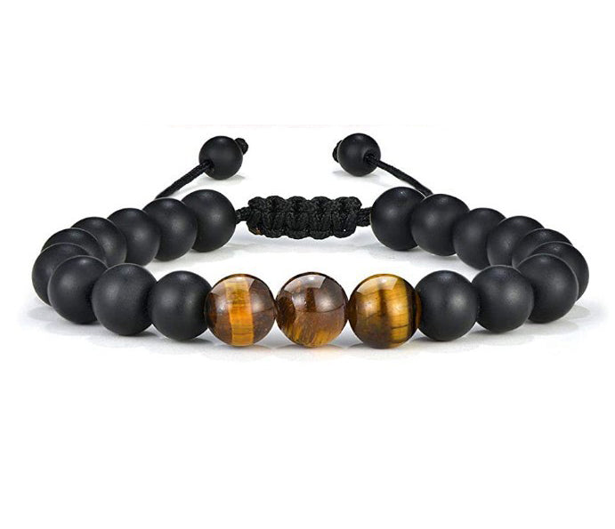 Aura Craft Natural Tiger Eye Obsidian Auspicious Reiki Bracelet 2