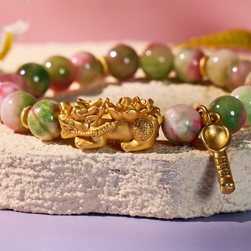 Aura Craft Jade Bead Pixiu Lucky Fortune Amulet Bracelet 3