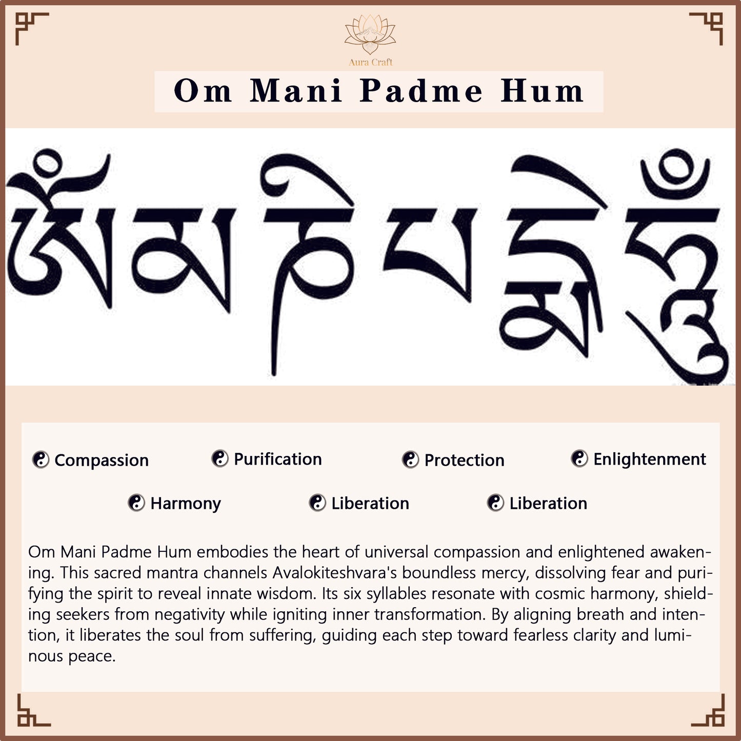 aura craft om mani padme hum