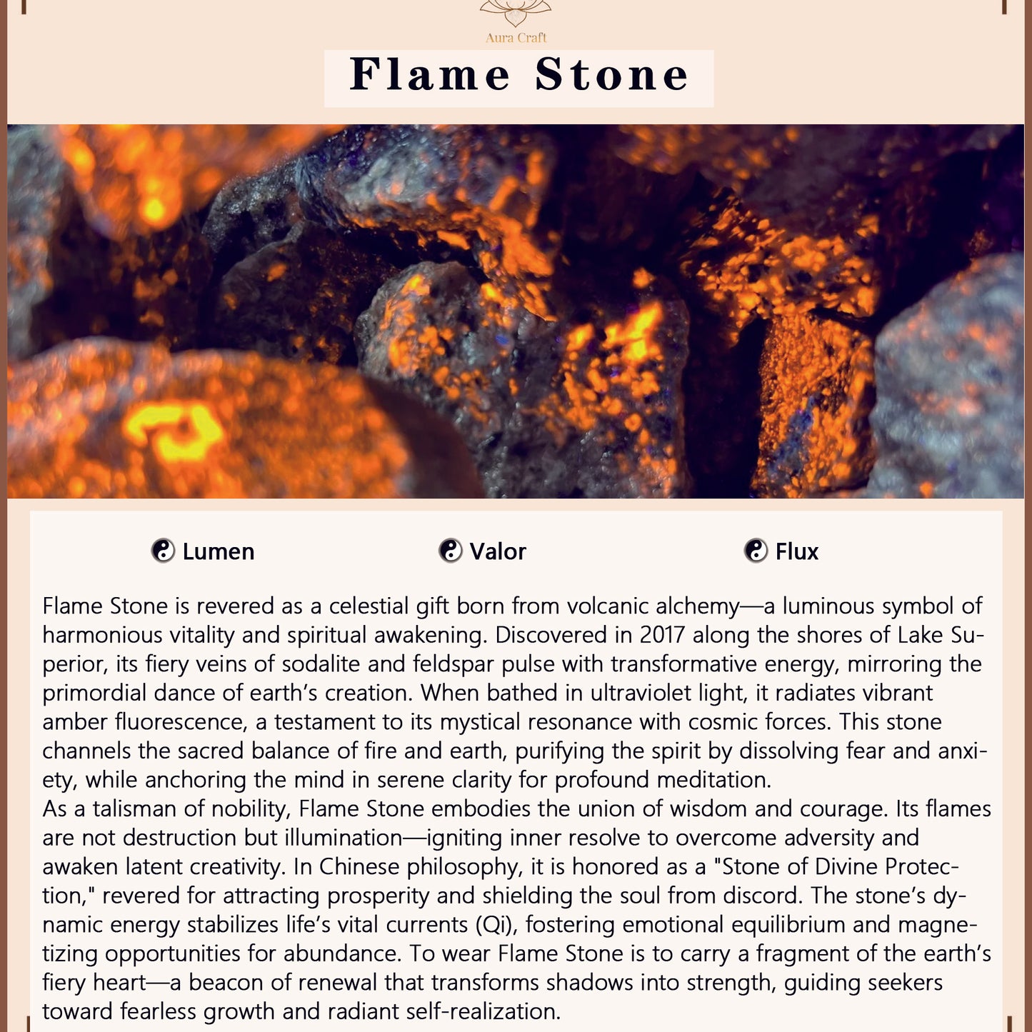 aura craft flame stone