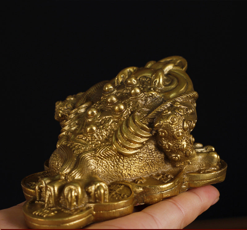 Aura Craft Feng Shui Fortune Toad Collecting Reiki Display piece