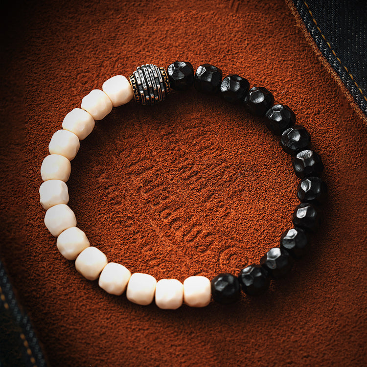 Aura Craft Feng Shui White Jade Bodhi Seed Coconut Crater Amulet Bracelet 1