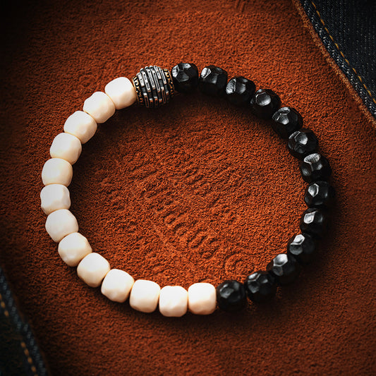Aura Craft Feng Shui White Jade Bodhi Seed Coconut Crater Amulet Bracelet 1
