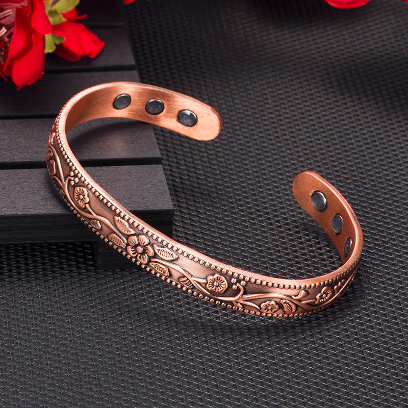 Aura Craft Red Copper Plasma Magnetic Therapy Meditation Bracelet 1