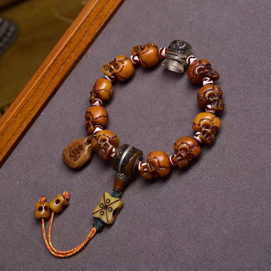 Aura Craft Tibetan Yak Bone Health and Blessing Bracelet 1