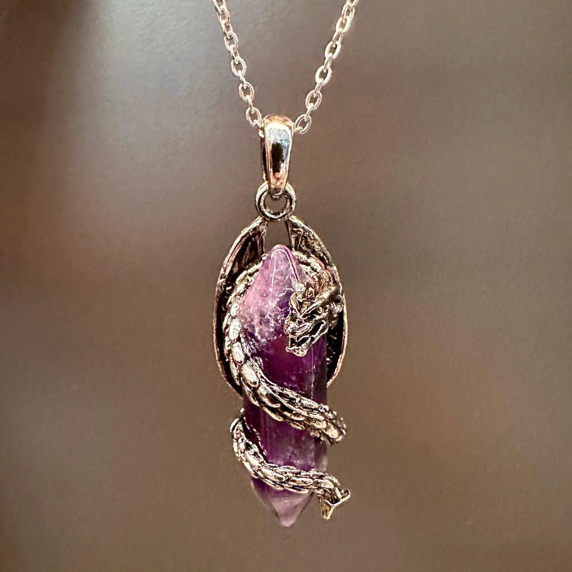 Aura Craft Oriental Dragon Wrap Crystal Health Amulet Pendant 2