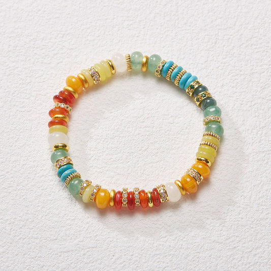 Aura Craft Natural Stone Rainbow Lucky Blessing Bracelet 1