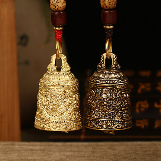 Aura Craft Feng Shui Zhong Kui Bronze Blessing and Evil-Repelling Bell Hanging Ornament 1