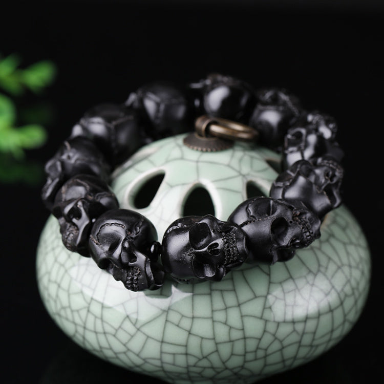 Aura Craft Tibetan Natural Black Yak Horn Blessing Amulet Bracelet 4