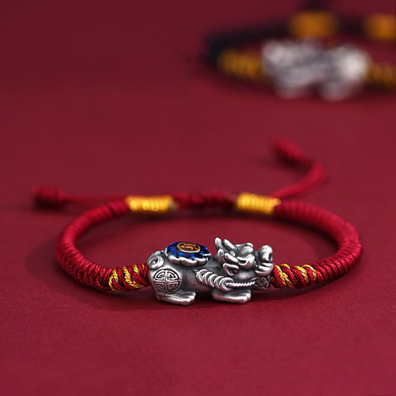 Aura Craft Pixiu Braided Red String Bracelet for Fortune and Evil 1