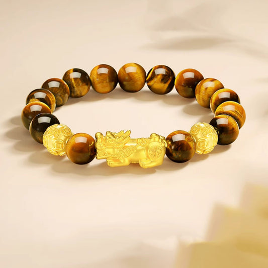 Aura Craft Tiger's Eye Feng Shui Pixiu Fortune Bracelet 1
