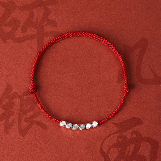 Aura Craft s925 sterling silver good luck beads red string bracelet 1