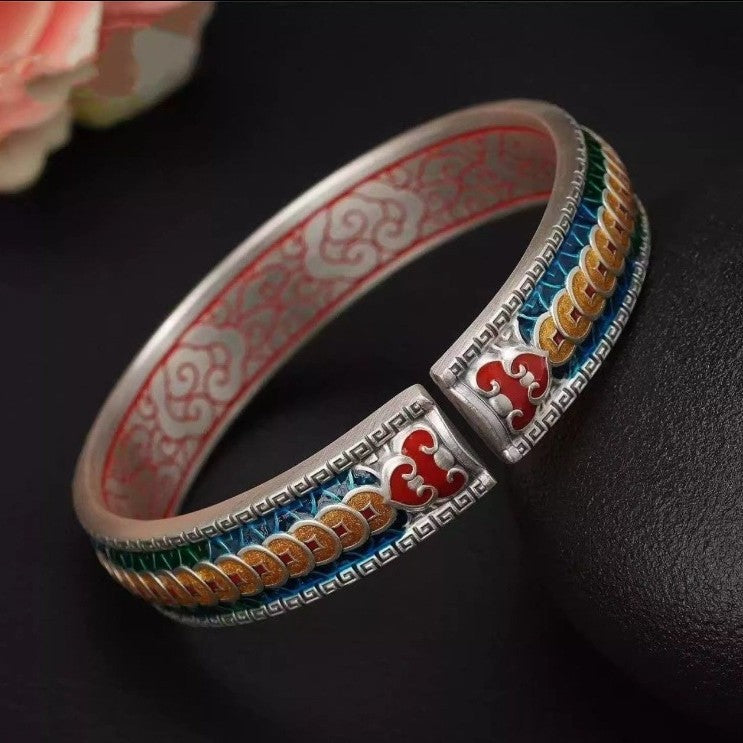Aura Craft Feng Shui Copper Dragon Yin-Yang Gold Coin Amulet Bracelet for Fortune and Evil Repelling 2