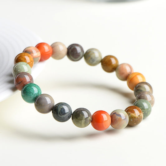 Aura Craft Natural Colorful Agate Stone Wealth Blessing Bracelet 1