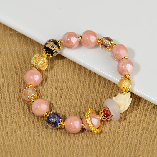 Aura Craft Gold Foil Single Loop Nine-Tailed Fox Lucky and Healthy Bracelet 1