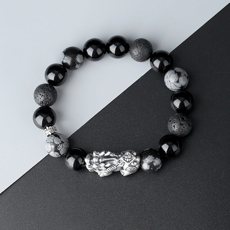 Aura Craft Feng Shui Silver Pixiu Wealth and Evil-Repelling Blessing Bracelet 3