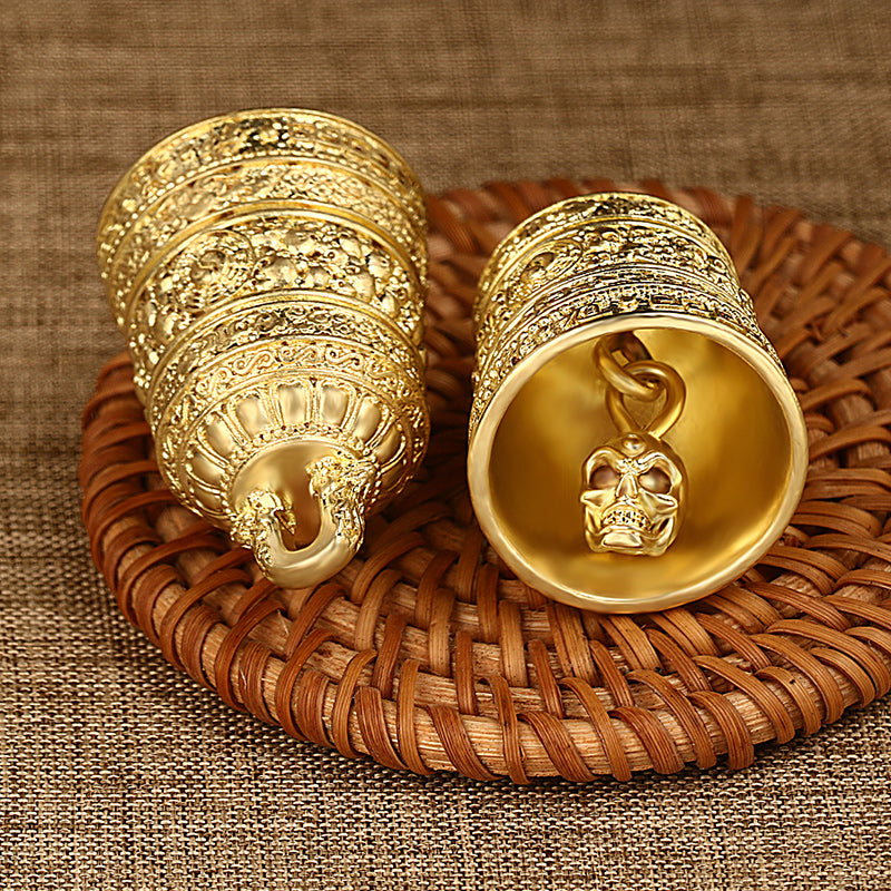 Aura Craft Feng Shui Zhong Kui Bronze Blessing and Evil-Repelling Bell Hanging Ornament 2