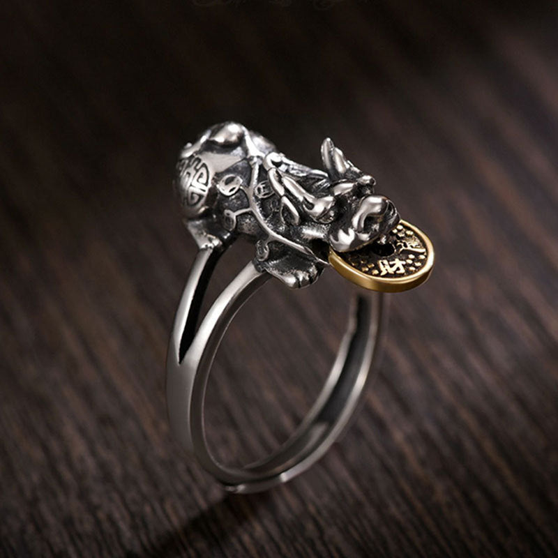 Aura Craft Copper Coin Pixiu Fortune Ring 1