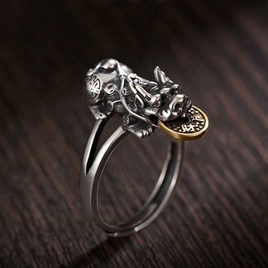 Aura Craft Copper Coin Pixiu Fortune Ring 1