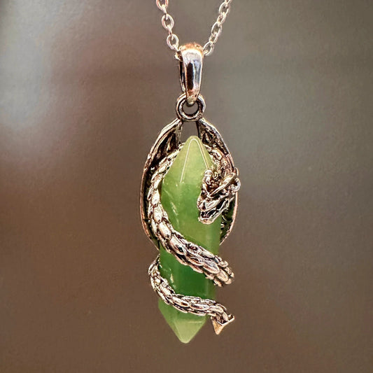 Aura Craft Oriental Dragon Wrap Crystal Health Amulet Pendant 1