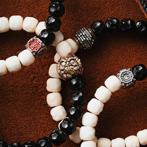Aura Craft Feng Shui White Jade Bodhi Seed Coconut Crater Amulet Bracelet 3
