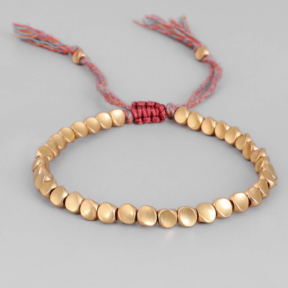 Aura Craft Feng Shui Handwoven Colored Thread Pure Copper Healing Blessing Bracelet 4