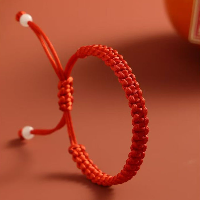 Aura craft blessing lucky red string woven couple bracelet 2