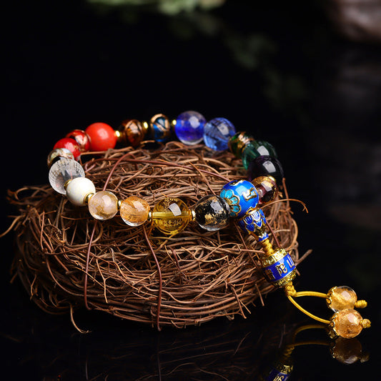 Aura Craft 18-seed Multi-Treasure Glass Blessing Bracelet 1