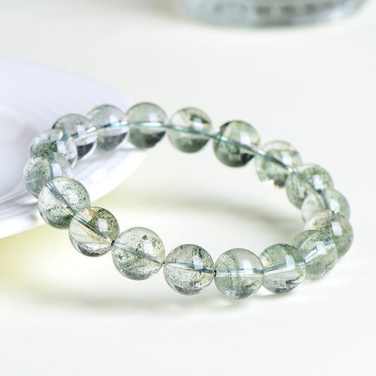 Aura Craft Natural Green Phantom Crystal Healing Blessing Lucky Bracelet 1