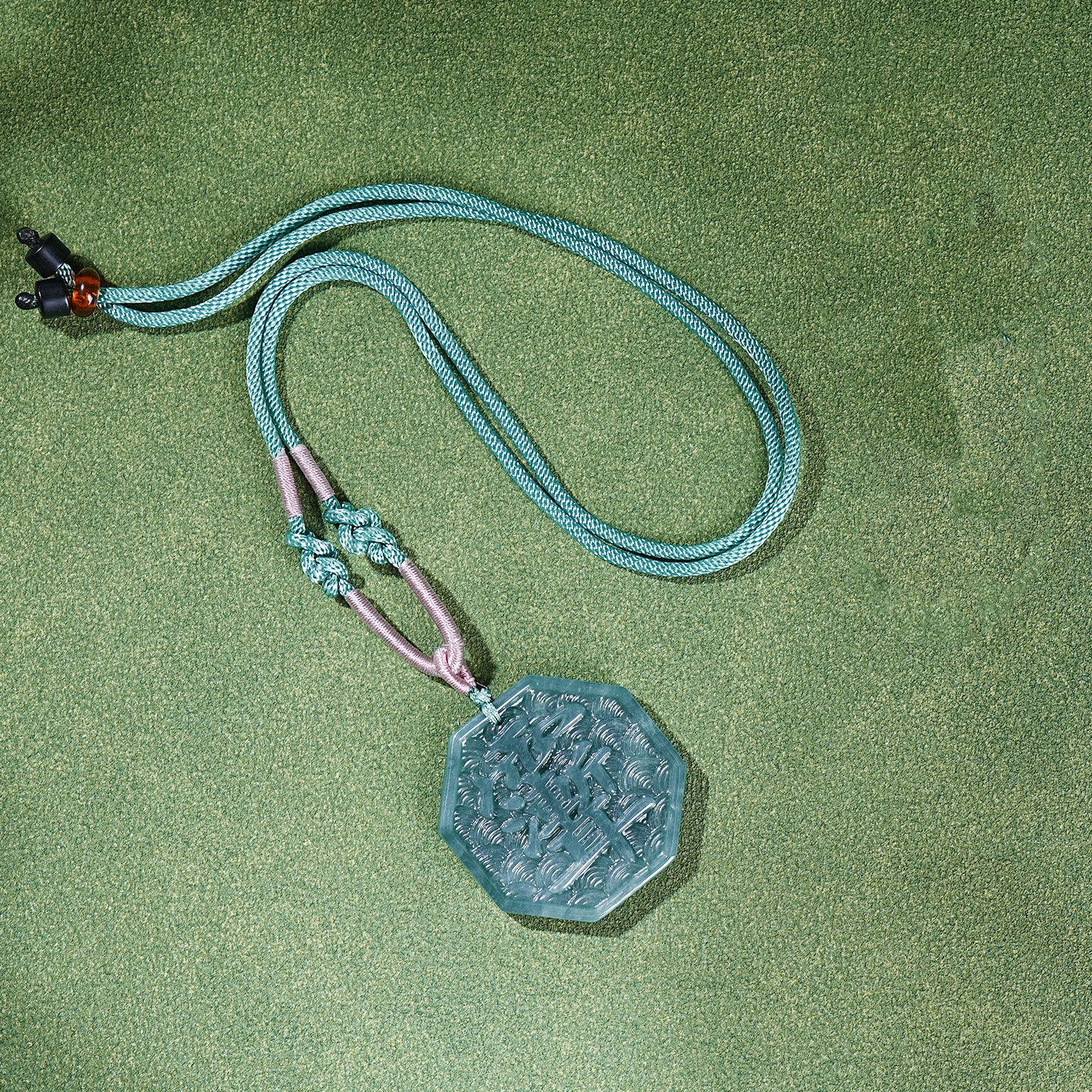 Aura Craft Feng Shui Five Mountains True Shape Blessing Amulet Jade Pendant 2