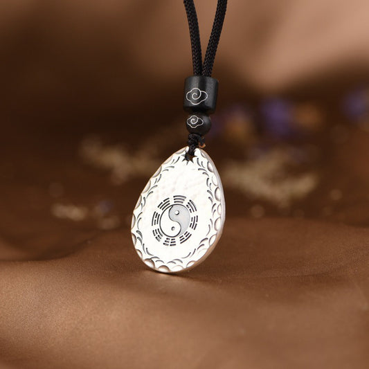 Aura Craft Feng Shui Yin Yang Bagua Lucky Blessing Amulet Necklace