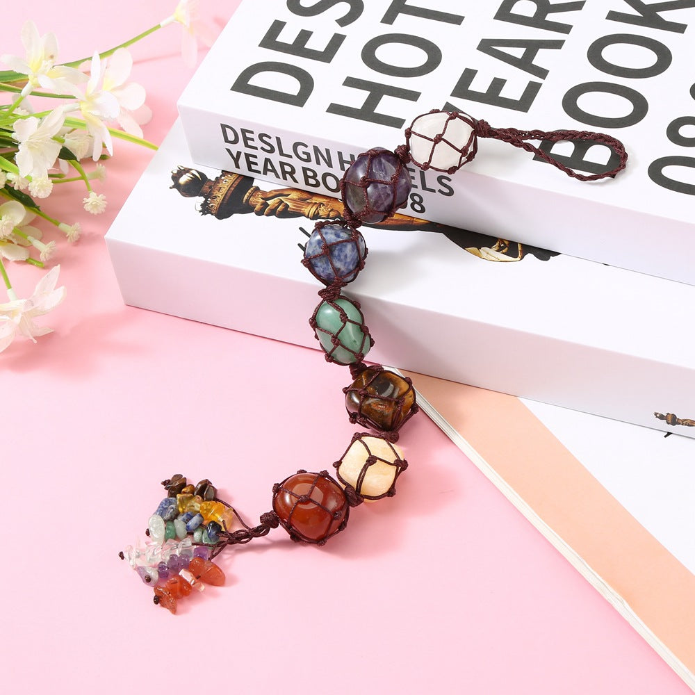 Aura Craft Colorful Stone Meditation and Blessing Hanging Ornament 4