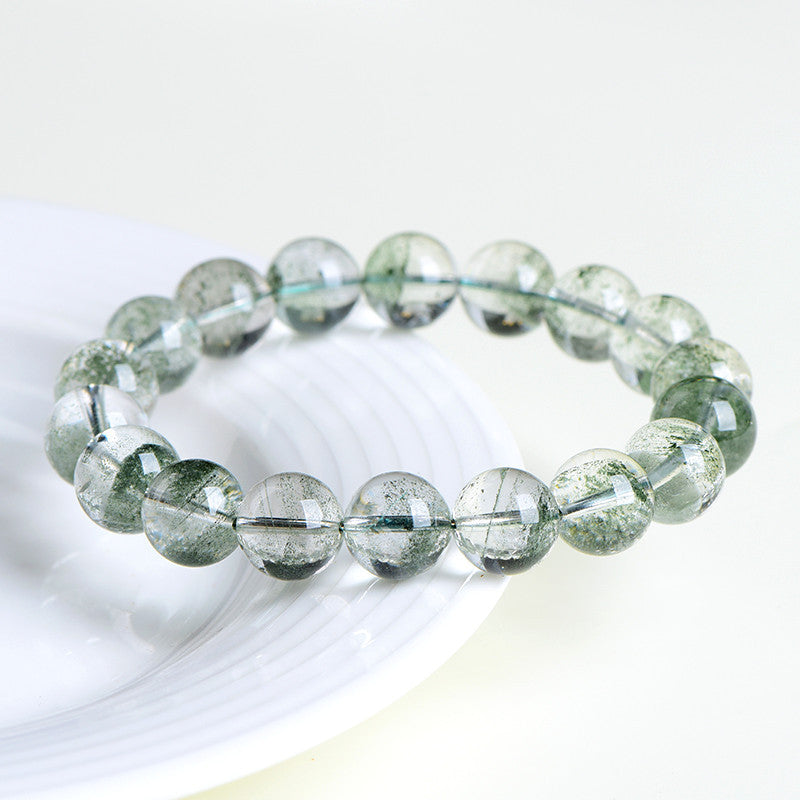 Aura Craft Natural Green Phantom Crystal Healing Blessing Lucky Bracelet 2