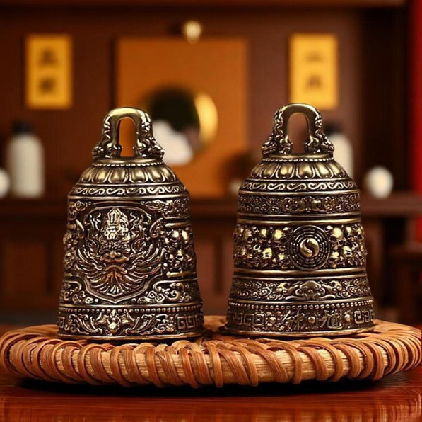 Aura Craft Feng Shui Zhong Kui Bronze Blessing and Evil-Repelling Bell Hanging Ornament 4