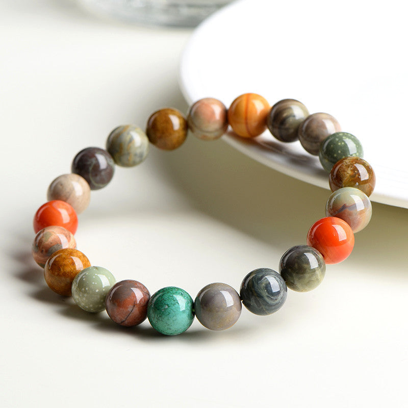 Aura Craft Natural Colorful Agate Stone Wealth Blessing Bracelet 3