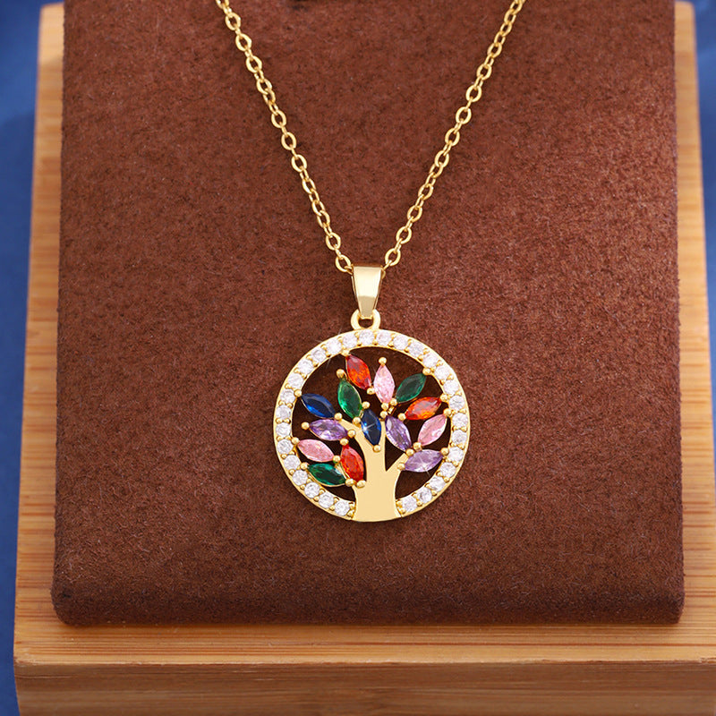 Aura Craft Colorful Tree of Life Blessing Meditation Pendant 3