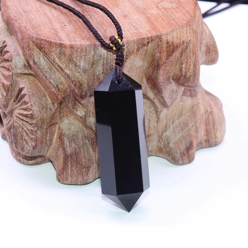 Aura Craft Natural Obsidian Healing and Health Crystal Pendant 3